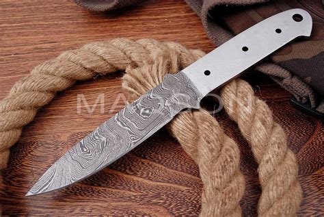 Damascus Blade, Damascus Blank Blade, Damascus Blade Torsion Pattern 973EA - Etsy