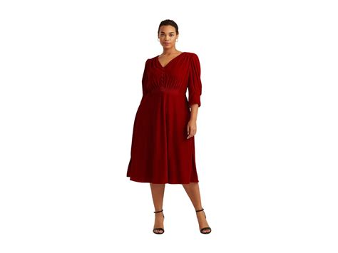 Actualizar 71+ imagen ralph lauren red velvet dress - Abzlocal.mx