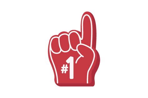 Number One, Foam Finger SVG Cut file by Creative Fabrica Crafts ...