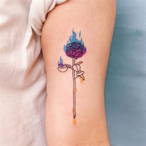 Share more than 131 burning rose tattoo latest - tnbvietnam.edu.vn