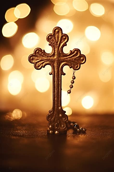 Photo Image Christmas Cross At Night Background Wallpaper Image For ...