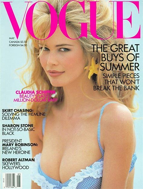 Claudia Schiffer on the cover of Vogue (1992) - Dina's Daily Inspiration