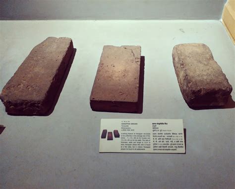 Bricks from Harappa, Indus Valley Civilisation, Housed at Former Prince of Wales Museum, Mumb ...