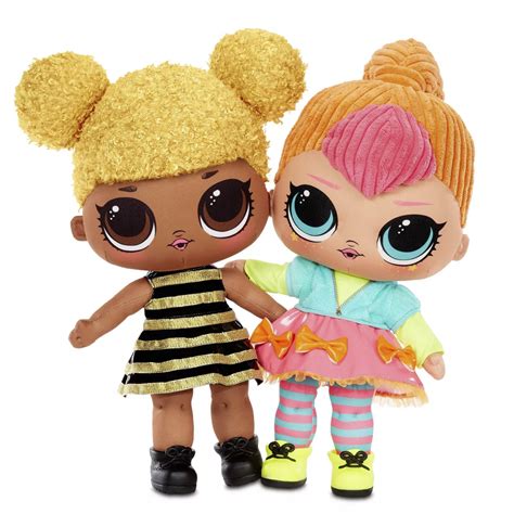 L.O.L. Surprise! Huggable Plush Queen Bee and Neon QT dolls - YouLoveIt.com