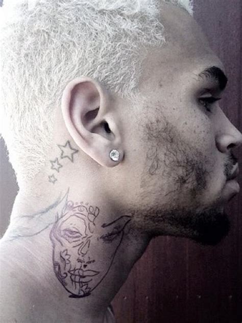 Chris Brown Shows Off Neck Tattoo of Beaten Woman With Striking ...