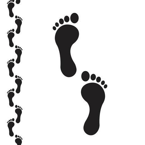 Some footprint path isolated | Vector art, Footprint, Vector free