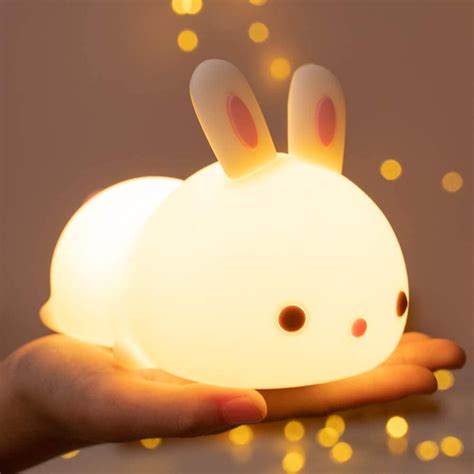 Cute Bunny Kids Night Light, Bunny Light Cute Lamp Battery Operated ...