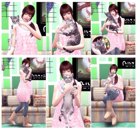 Me & Cat Pose Pack 2 at A-luckyday » Sims 4 Updates