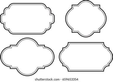 Set Vintage Label Frames Stock Vector (Royalty Free) 659653525 ...