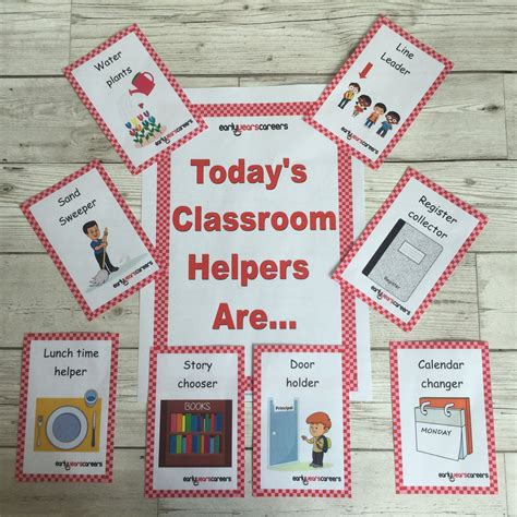 Classroom Helper Cards - Piggledots