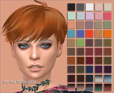 "ts4 hair 09 by glaza" by allbyglaza from Patreon | Kemono