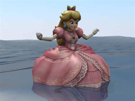 Princess Peach’s beautiful gown puffs up beautifully like a balloon in ...