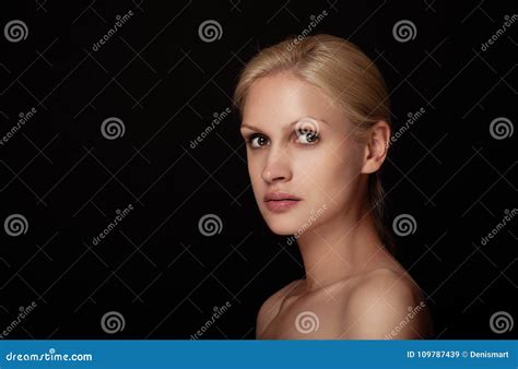 Beauty Portrait Natural Makeup Model White Hair Stock Image - Image of look, creative: 109787439