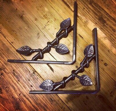 Wrought Iron shelf brackets (PAIR) | eBay