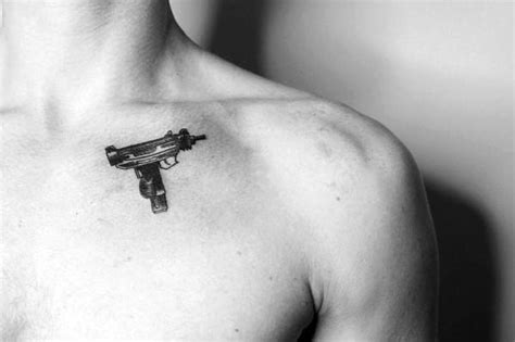 50 Uzi Tattoo Ideas For Men - Firearm Designs