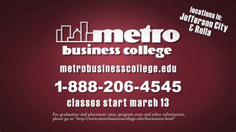 Metro Business College March 2017 - 15 Second Spot - YouTube