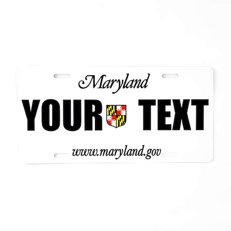 Maryland Custom License Plate by ranger275store