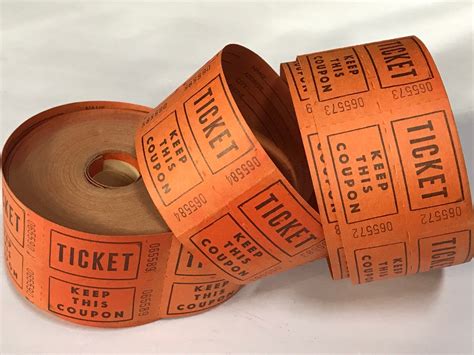 50 Vintage Orange Double Raffle Tickets - Etsy