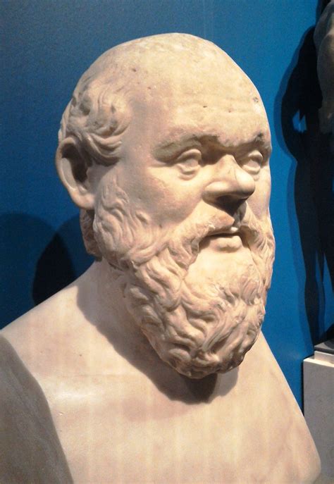Marble Bust of Socrates, Roman copy of an original from 380 BC. Museum of Antiquities in Leiden ...