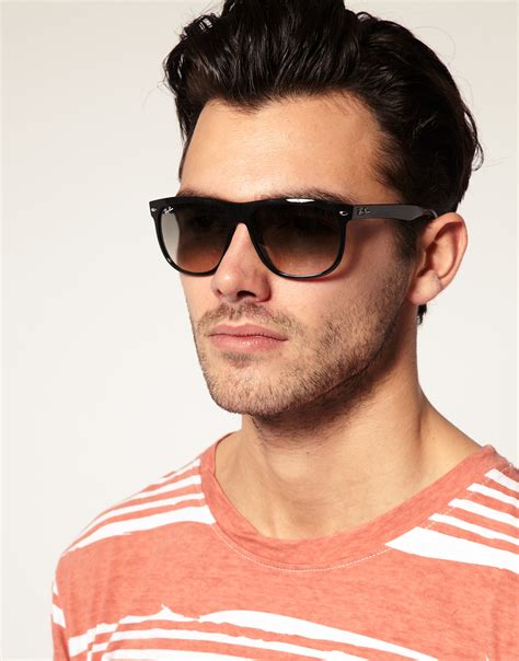 Ray-Ban Rayban Flat Brow Wayfarer Sunglasses in Black for Men | Lyst