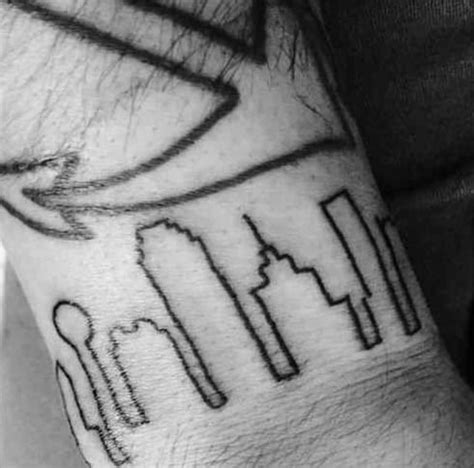 20 Dallas Skyline Tattoo Designs For Men - Texas Ink Ideas