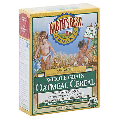 Earth’s Best Organic Whole Grain Oatmeal Cereal, 8 oz – Central Market