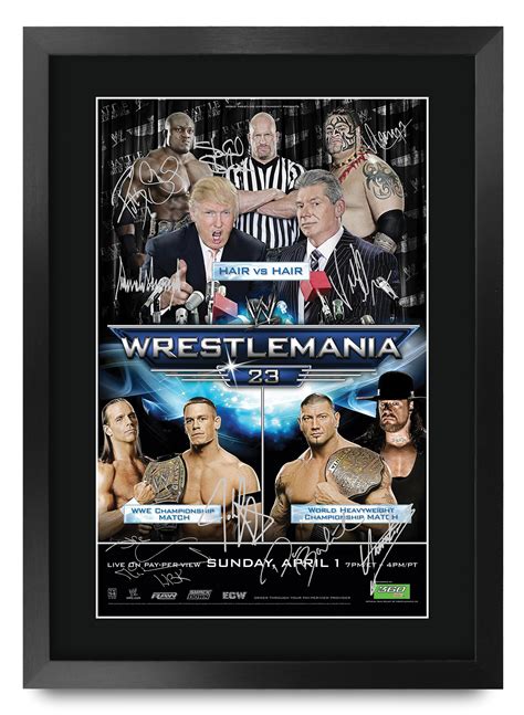 WrestleMania 23 Programme WWF WWE Wrestling Fan Gifts Poster Signed ...