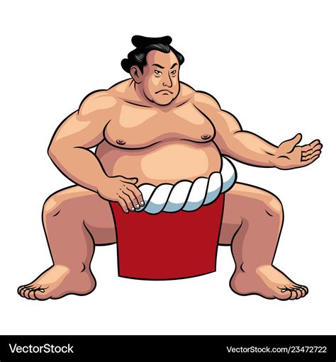 Sumo wrestler of japan Royalty Free Vector Image