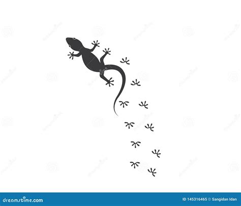 Lizard Vector Illustration Logo Stock Vector - Illustration of isolated, tribal: 145316465