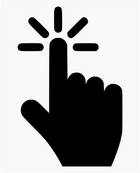 Cursor Press Button Index Finger Pointer Point Click - Pointer Finger Point Icon, HD Png ...