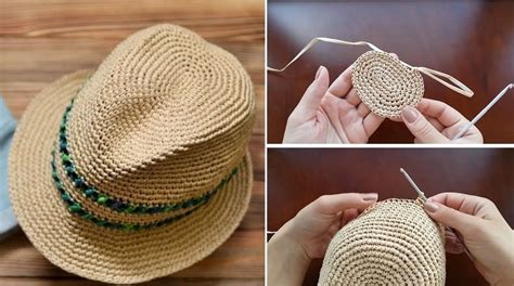 Fedora Hat Crochet Tutorial – Tutorials & More | Crochet summer hats ...