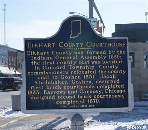 Indiana Historical Plaque - Elkhart County Courthouse (fro… | Flickr