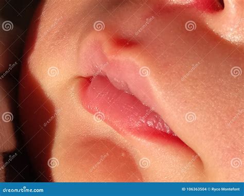 Close Up of Small Babys Lips Stock Photo - Image of babys, newborn: 106363504