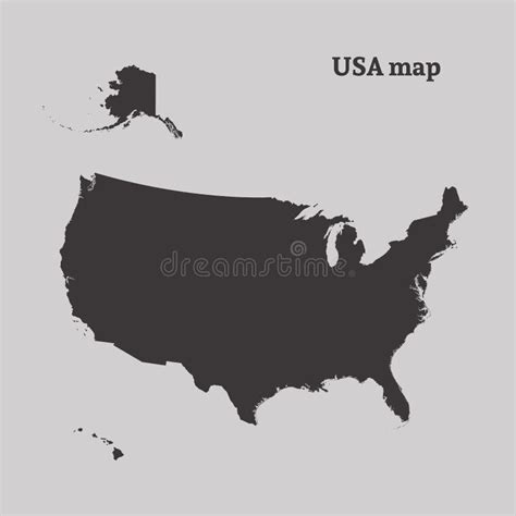 Outline Map of Hawaii. Illustration. Stock Illustration - Illustration ...