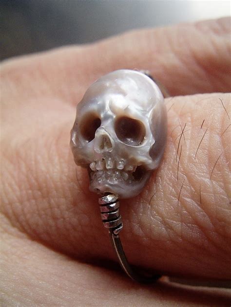 Miniature Skulls Carved from Pearls Used to Create Anatomical Jewelry ...