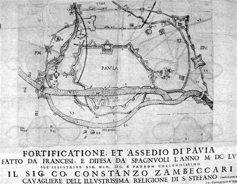 RCIN 723108 - A map of the siege of Pavia, 1655 (Pavia, Lombardy, Italy) 45°11ʹ31ʺN 09°09ʹ33ʺE