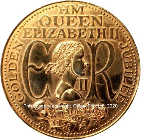 Elizabeth II, Golden Jubilee 2002. Large size medal.