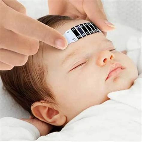 Infant Baby Kids Forehead Strip Forehead Temperature Sticker Fever Test Thermometer Sticker ...