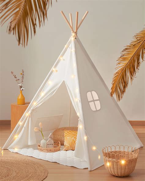 **SEE NOTES** Tiny Land Teepee Tent for Kids Indoor Tent with Mat & Lights, Kids Teepee Tent ...