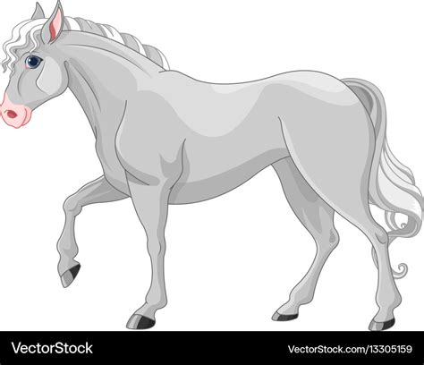 Grey horse Royalty Free Vector Image - VectorStock