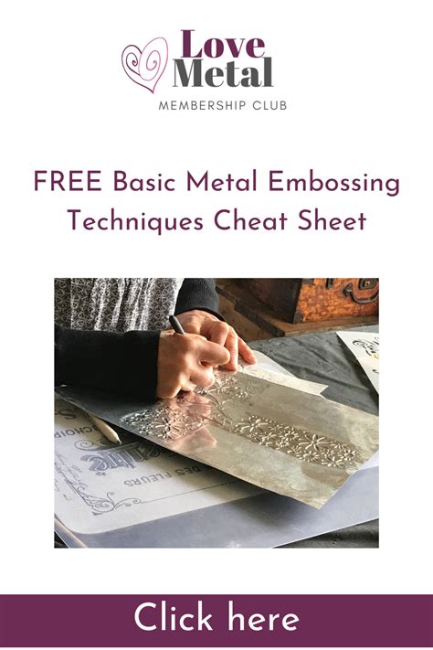 FREE Basic Metal Embossing Techniques PDF | Metal embossing, Embossing techniques, Pewter art