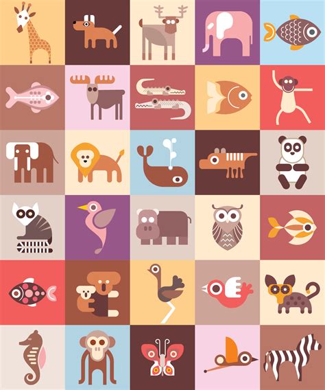 Zoo Animals vector illustration 11069757 Vector Art at Vecteezy