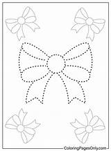 Tracing Bow Coloring Page  Free Printable Pages sketch template