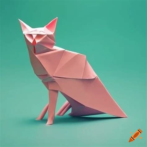Origami cat with bird body
