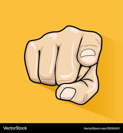 Male hand pointing finger at you Royalty Free Vector Image