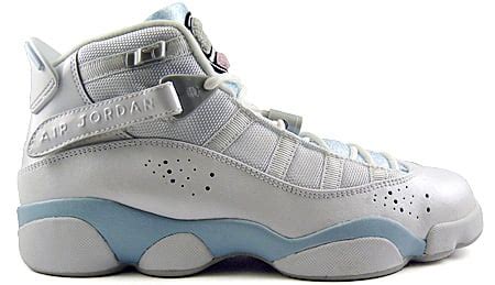 Air Jordan 6 Rings (Six Rings) Girls (Youth) White / White - Pale Blue ...