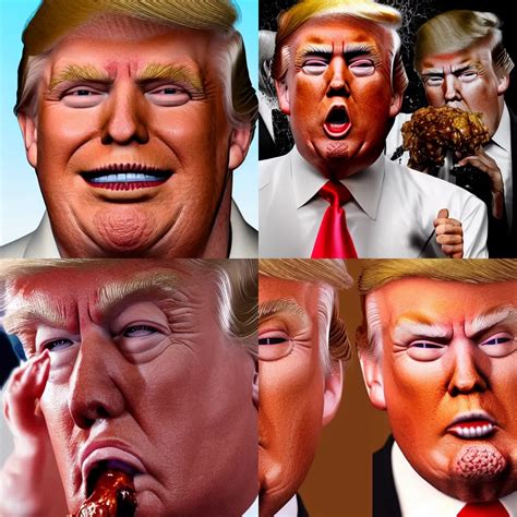 Donald Trump with skin like kentucky fried chicken, | Stable Diffusion | OpenArt