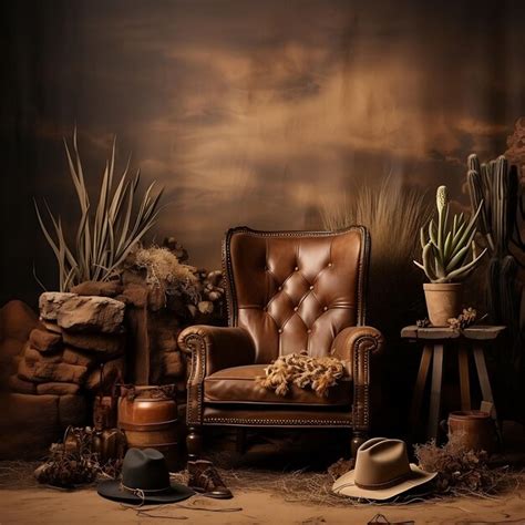 Premium Photo | Wild West Saloon Backdrop Desert Landscape Background Saddle Creative Design ...