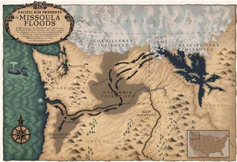 Missoula Flood plain | Missoula, Flood, Map