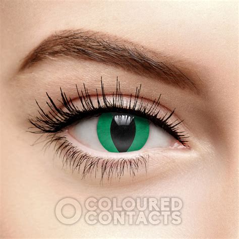 Green Snake Eye 30 Day Colored Contact Lenses, Reptile Cobra Lens